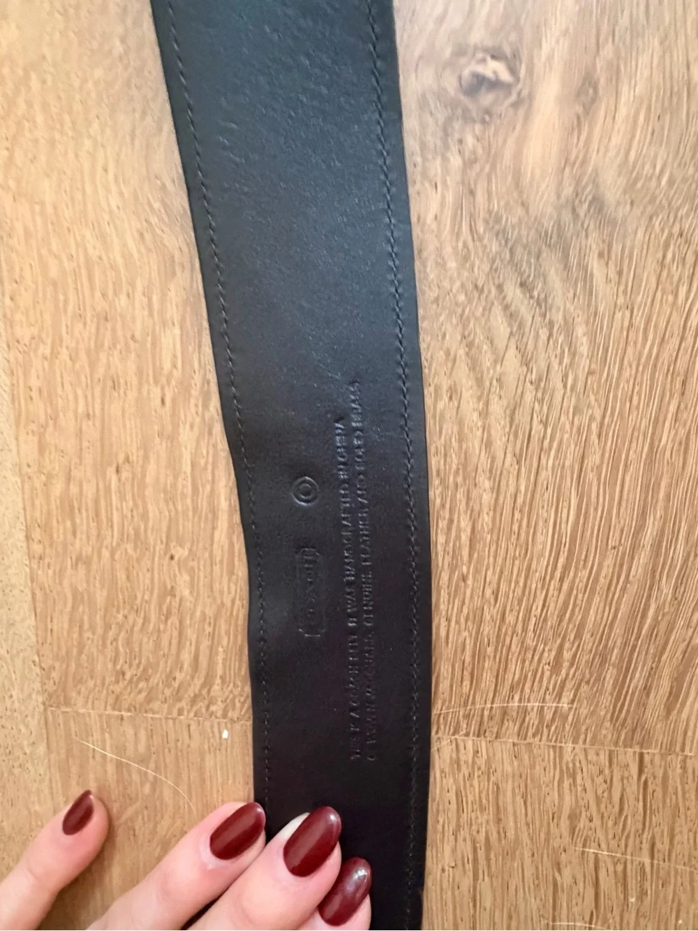 Coach Signature C Jacquard Leather Grommet Belt Brown Tan M 3077 Y2K